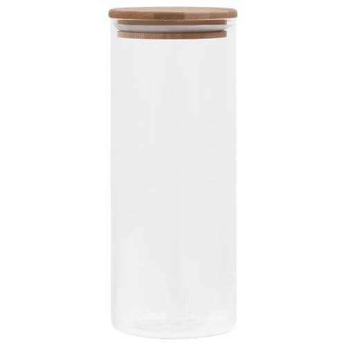 Storage Glass Jars with Bamboo Lid 6 pcs 1000 ml