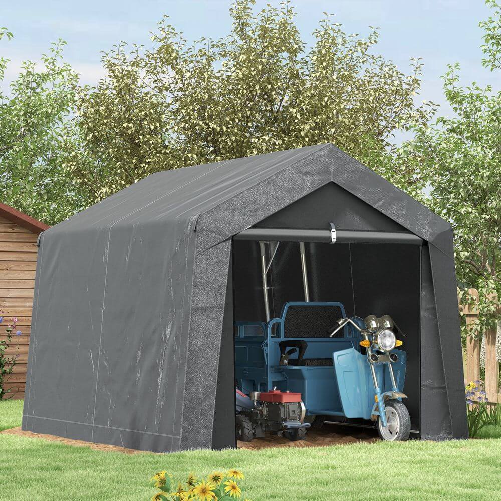 Outsunny 3x3m Garden Storage Shed, Waterproof and Heavy Duty Portable Shed