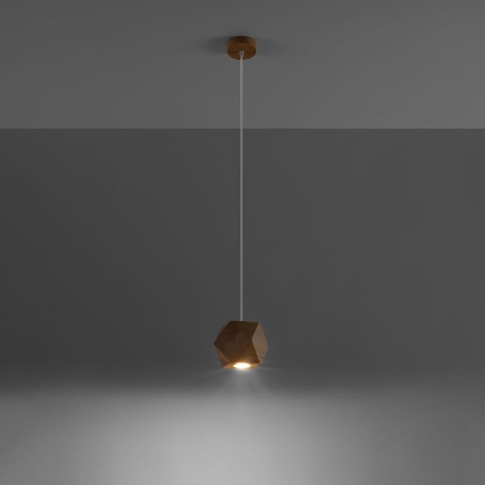 Woody Hex Scandinavian Design Pendant Wood Lamp GU10