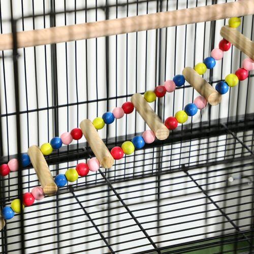 Bird Cage, with Stand, Wheels, Toys, for Budgies, Finches, Parakeets.