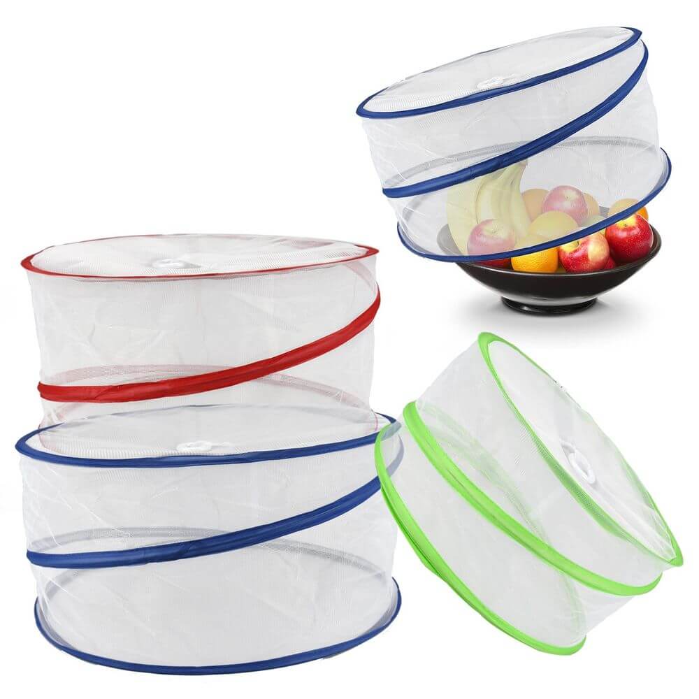 3PK Collapsible Pop Up Food Covers To Keep Out Flying Pests