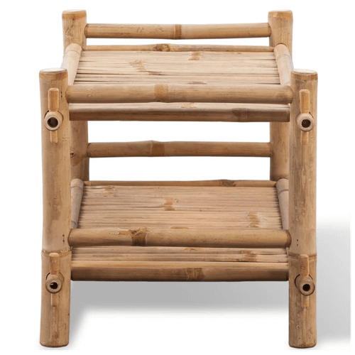 2-tier bamboo shoe rack, sustainable and eco-friendly, perfect for compact storage and organizing footwear.