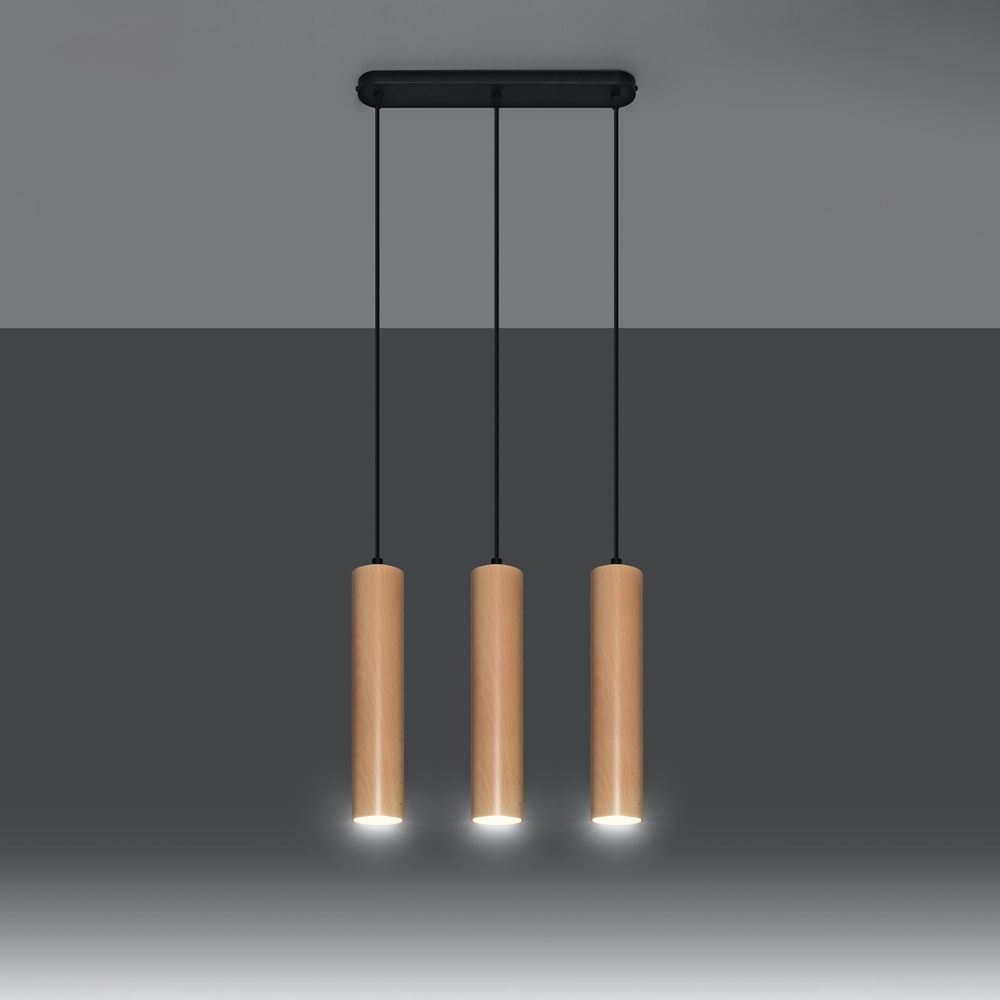 Pendant Lino Scandinavian Design Lamp Wood GU10
