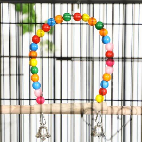 Bird Cage, with Stand, Wheels, Toys, for Budgies, Finches, Parakeets.