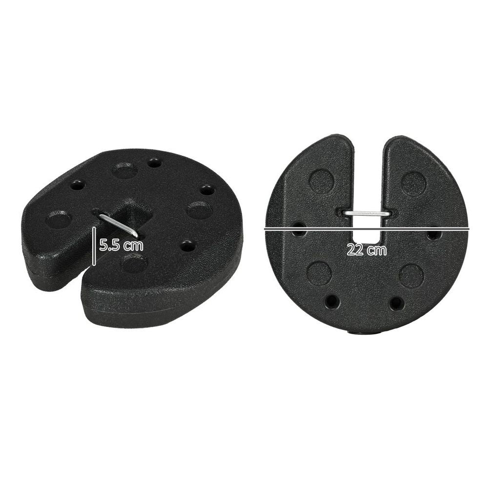 Outsunny Gazebo Weights Set of 4 with Reinforce Pins and Easy Carry Belt, 12KG