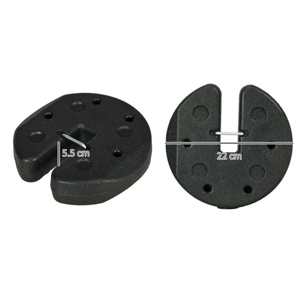 Outsunny Gazebo Weights Set of 4 with Reinforce Pins and Easy Carry Belt, 12KG