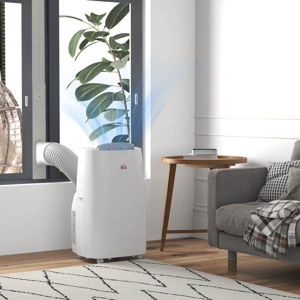 HOMCOM 14,000 BTU Portable Air Conditioner, Dehumidifier, With Timer. For Rooms Up To 40m²