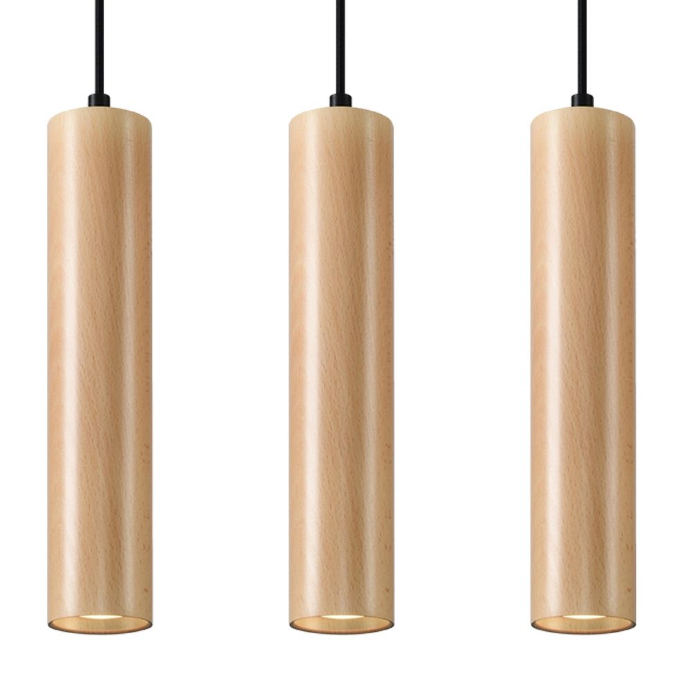 Pendant Lino Scandinavian Design Lamp Wood GU10