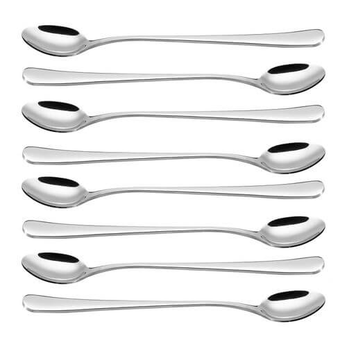 Stainless Steel Long Handle Latte Spoons Set/8