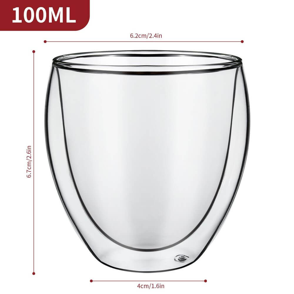 Double Wall Glasses Cava Barware Set Of 2