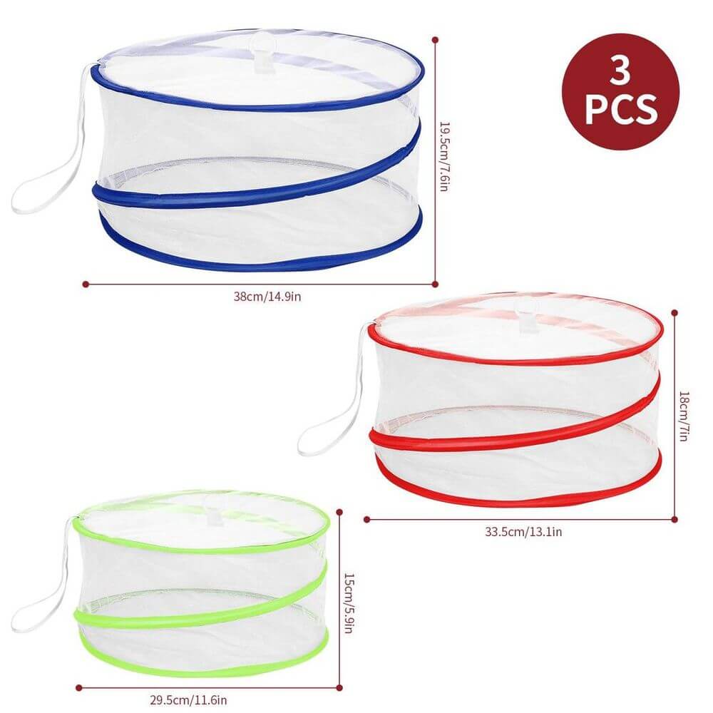 Vinsani Set Of 3 Pop Up Food Covers