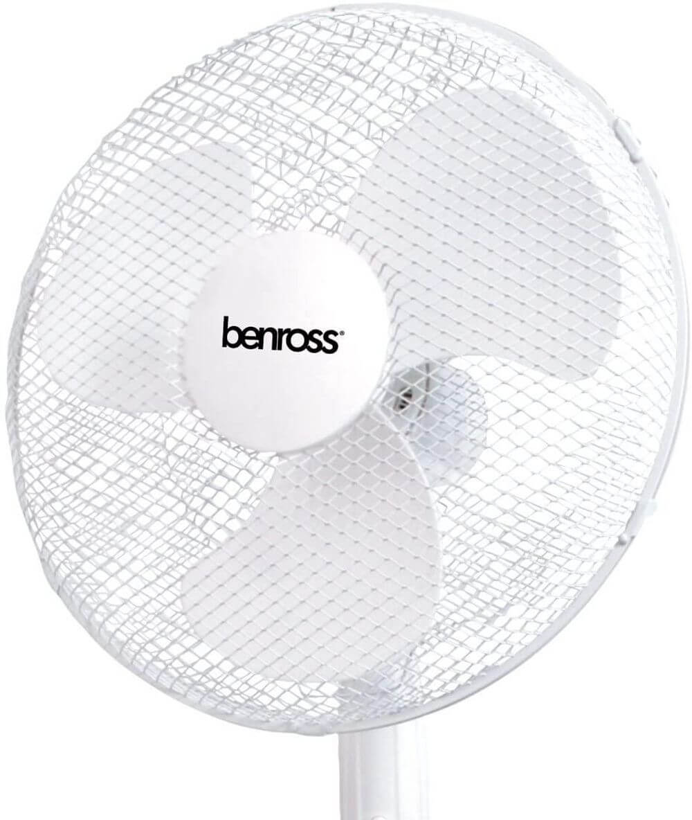 16 inch 3-Speed Stand Fan Oscillating and Tilting Head White