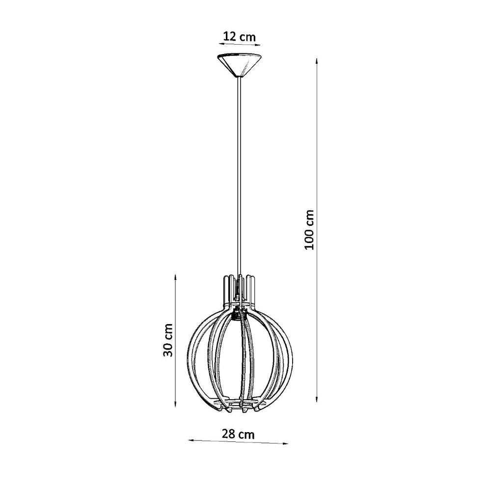 Pendant Arancia Scandinavian Design Lamp Wood E27