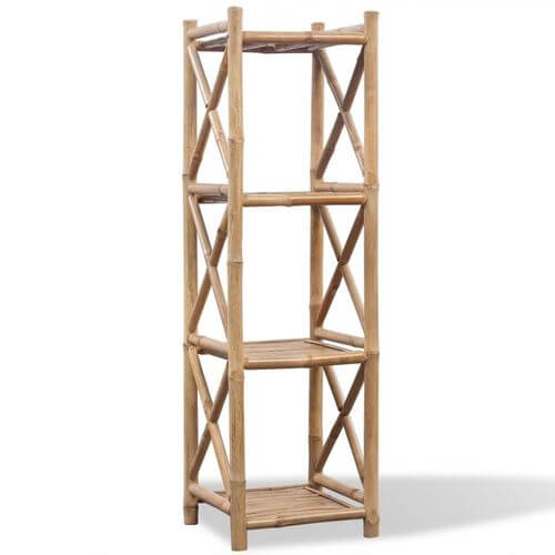 4-Tier Square Eco-Friendly Bamboo Shelf
