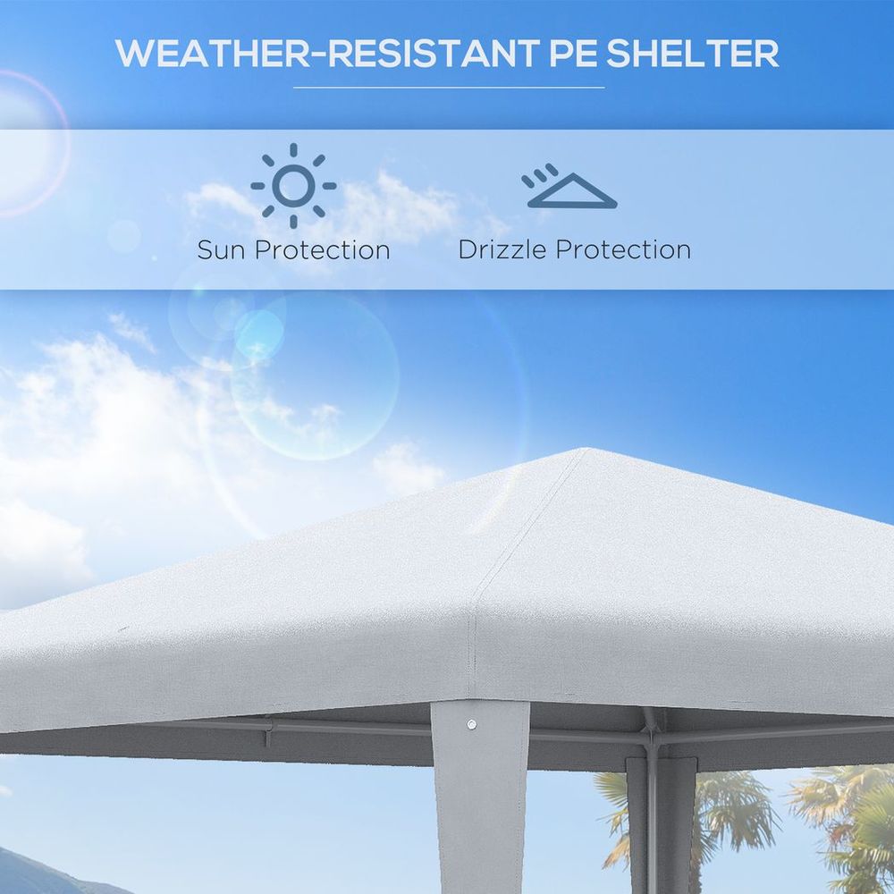 Garden Patio Gazebo Marquee Party Tent Wedding Canopy White 2.7 x 2.7m