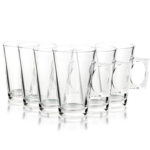 Vinsani Latte Glasses Set Of 6pcs