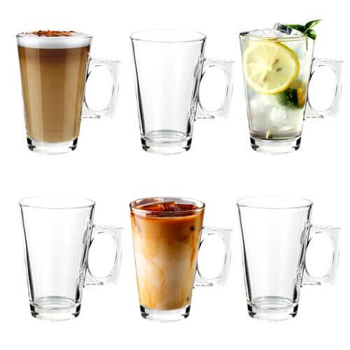 Vinsani Latte Glasses Set Of 6pcs