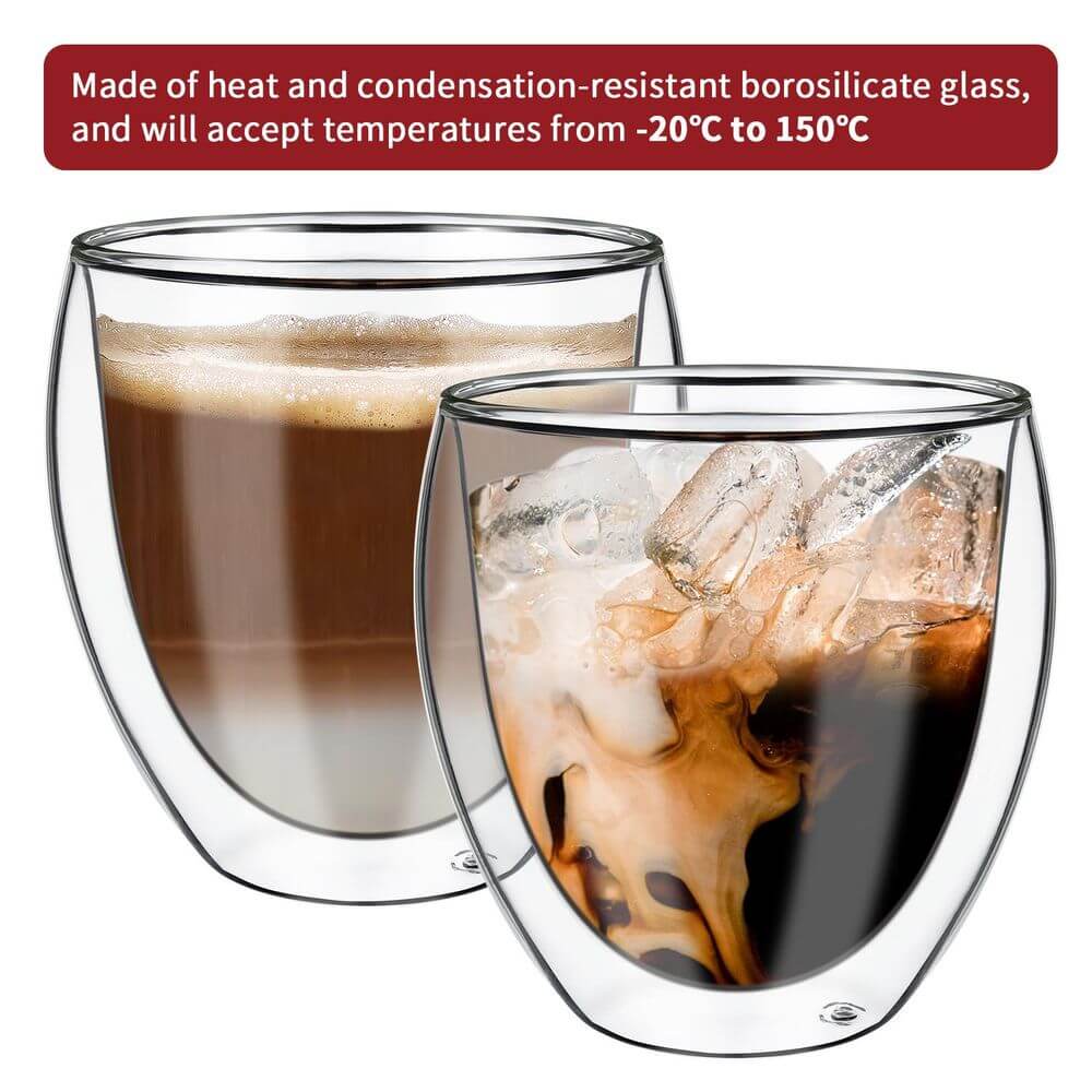 Double Wall Glasses Cava Barware Set Of 2