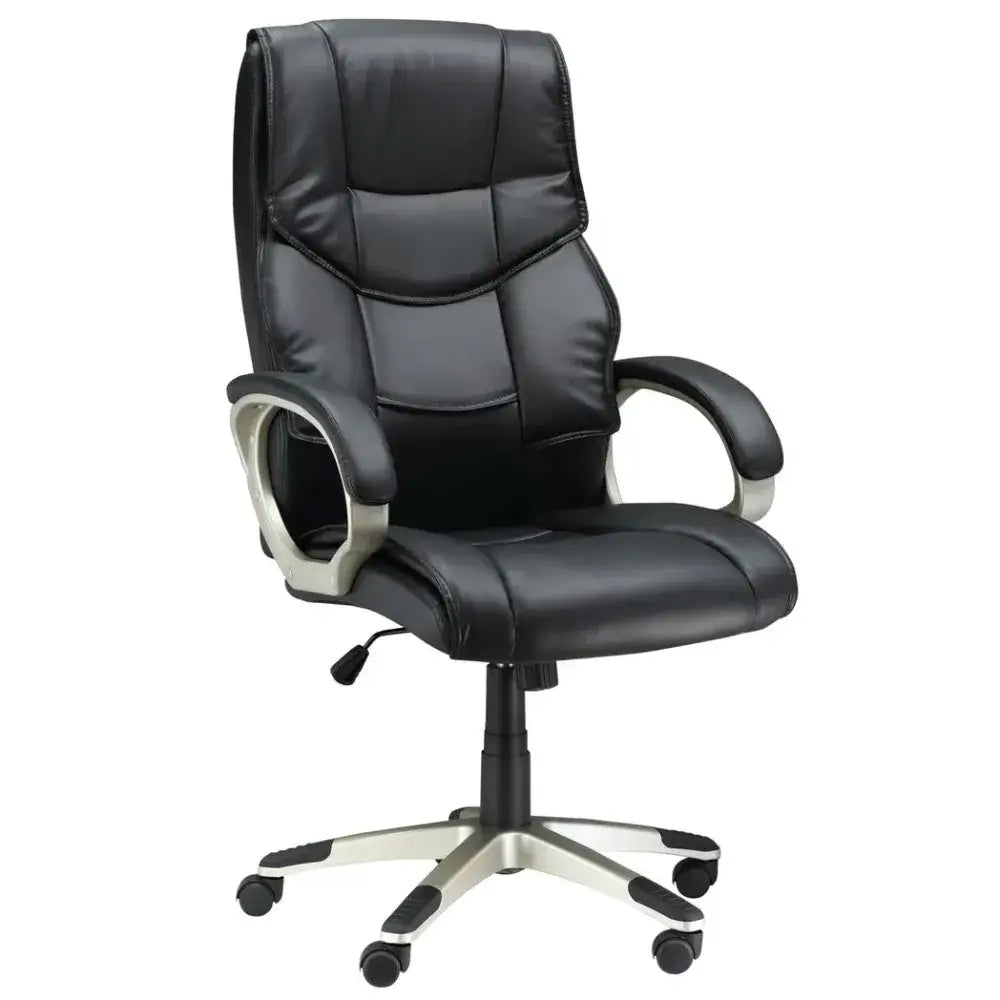 Executive Office Faux Leather Computer Desk Chair w/ Wheel Back