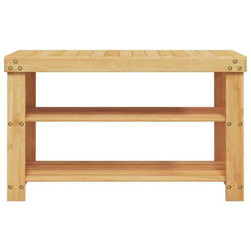 Eco-Friendly Bamboo Shoe Rack 3-Tier, natural bamboo furniture for stylish shoe storage and organization.