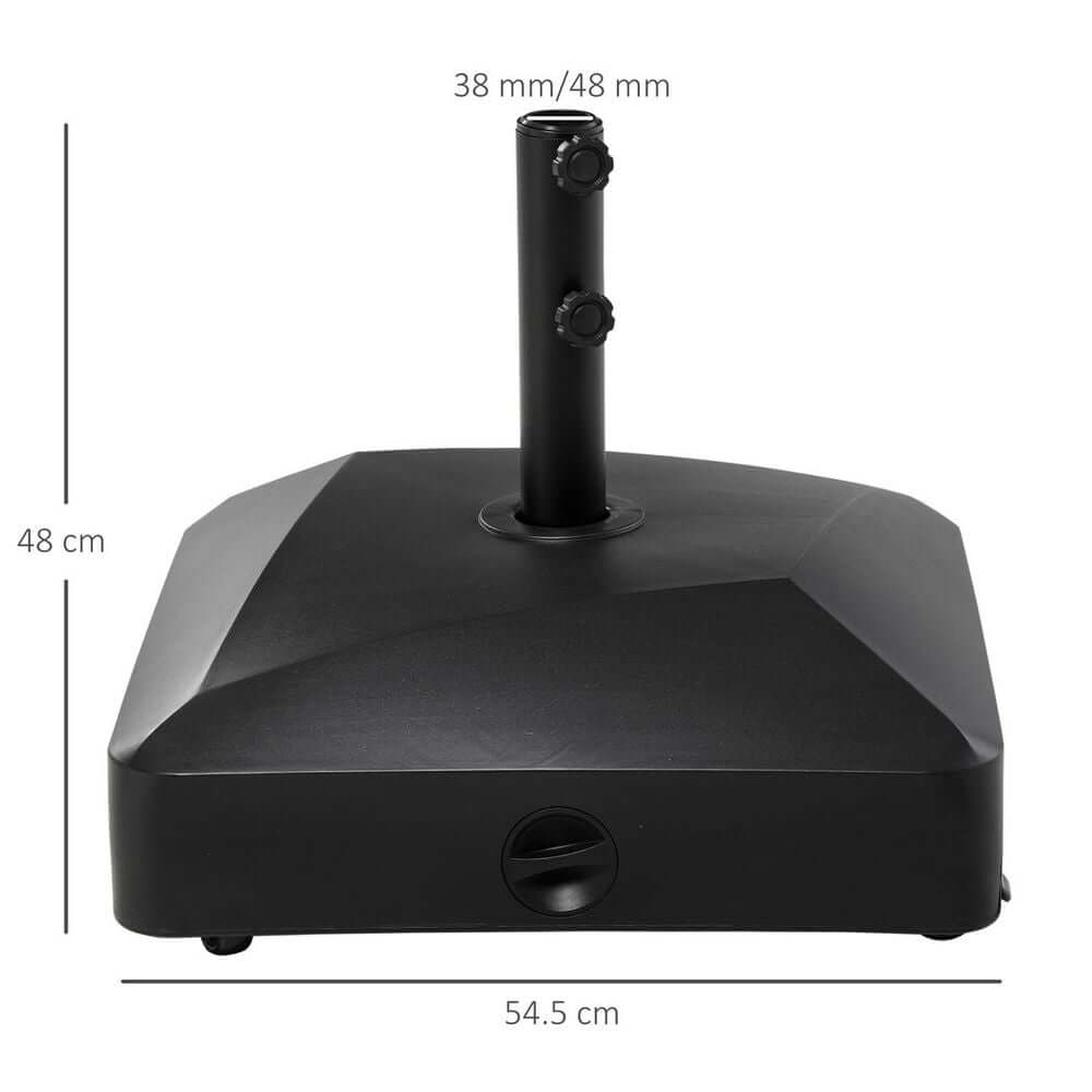 Garden Parasol Base Umbrella Stand 43kg Water or 60kg Sand Filled