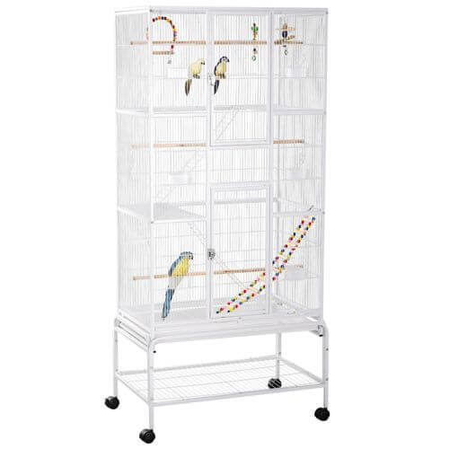 3 Tier Bird Cage With Stand Toy, for Canary Finch Cockatiel Parakeet Budgie.