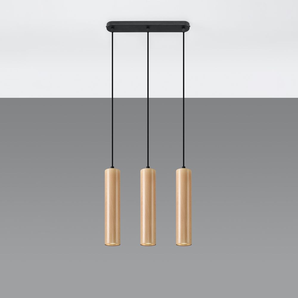 Pendant Lino Scandinavian Design Lamp Wood GU10