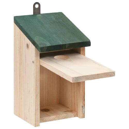 Bird Houses 4 pcs Wood 12x12x22 cm