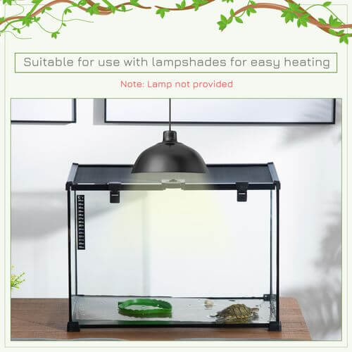 50 x 30 x 35 cm Reptile Terrarium for Lizards, Horned Frogs, Snakes, Black