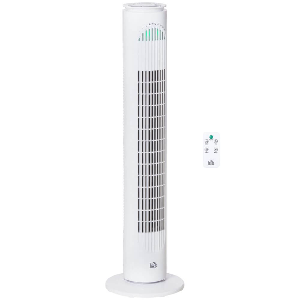 White Tower Fan, 3 Speed 3 Mode, Timer, Oscillation, Remote