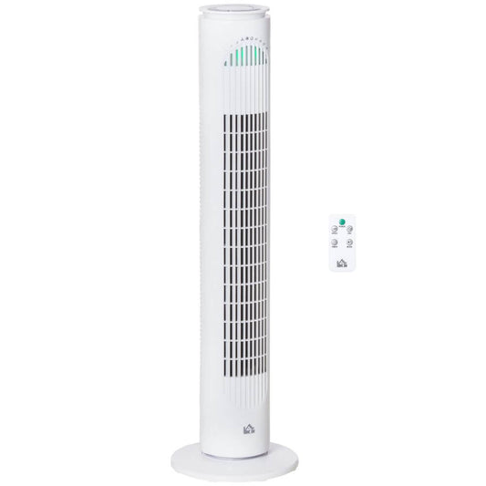 White Tower Fan, 3 Speed 3 Mode, Timer, Oscillation, Remote