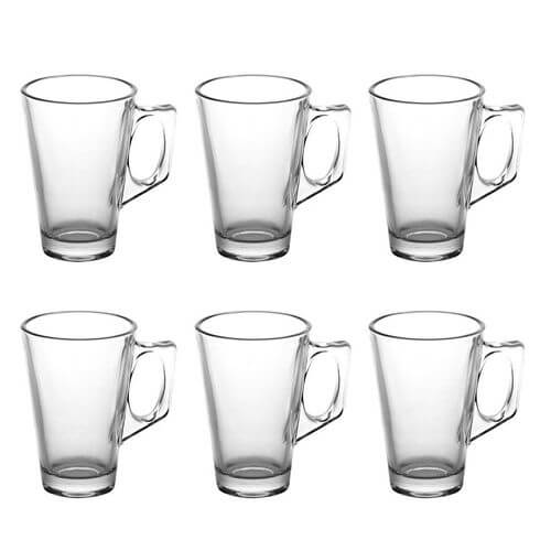 Vinsani Latte Glass 6pcs & Coffee Stand