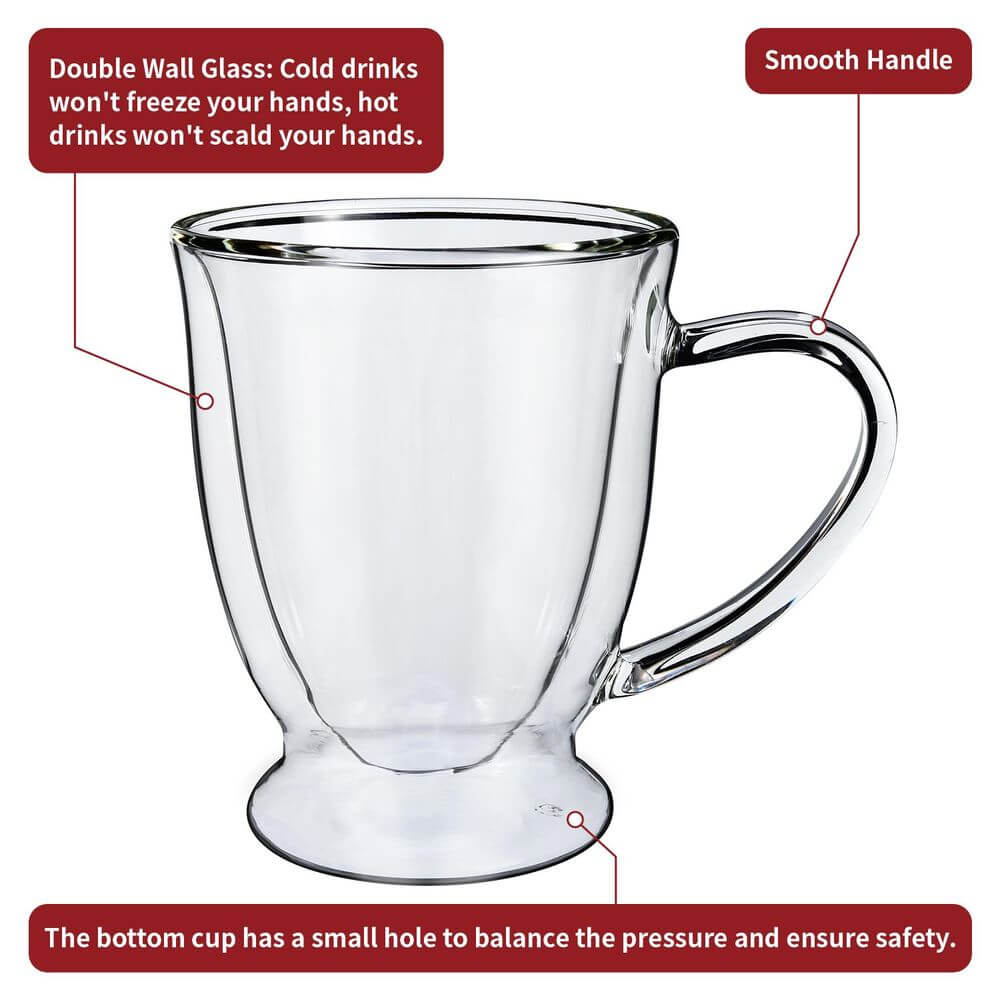 Double Wall Glasses Verre Barware Set of 2
