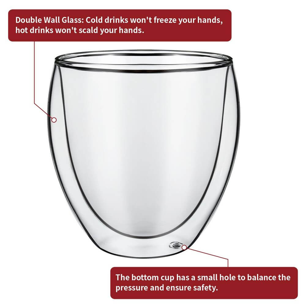 Double Wall Glasses Cava Barware Set Of 2