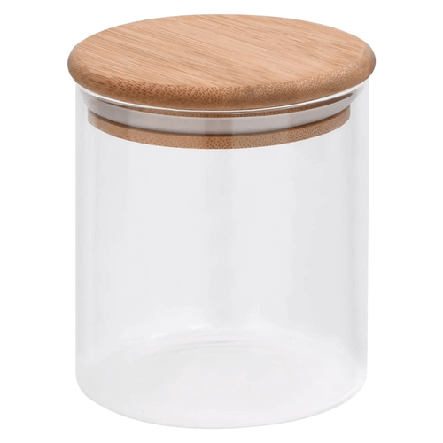 10 x 600ml Storage Glass Jars with Eco-friendly Bamboo Lids