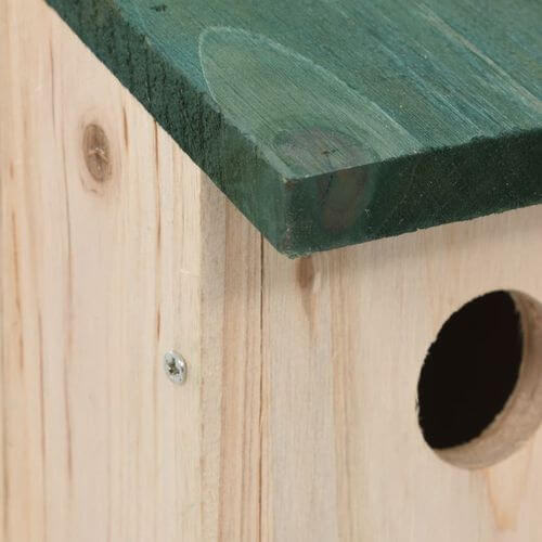 Bird Houses 4 pcs Wood 12x12x22 cm