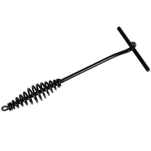 Heavy-duty spiral corkscrew tool for outdoor cooking, designed to handle tough tasks efficiently.