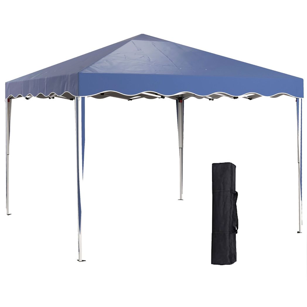 Outsunny 3x3(m) Pop Up Gazebo Marquee Tent for Garden w/ Carry Bag Blue
