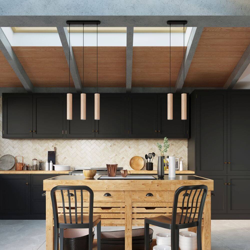 Lino Wood Scandinavian Design Pendant Lamps GU10