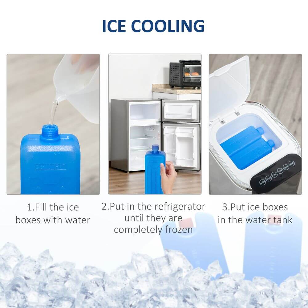 Quiet Air Cooler, Evaporative Ice Cooling Fan Humidifier, White