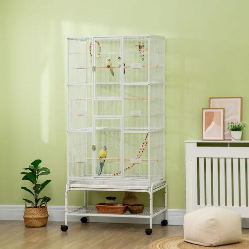 3 Tier Bird Cage With Stand Toy, for Canary Finch Cockatiel Parakeet Budgie.