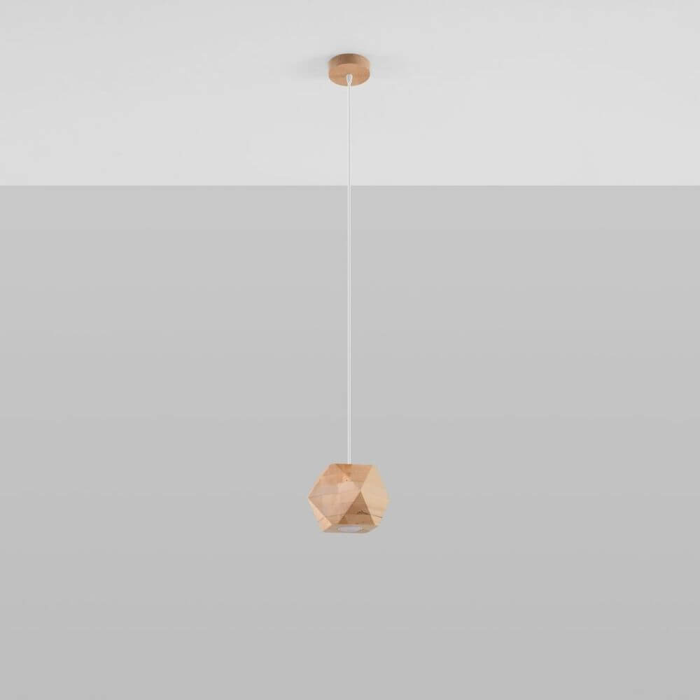 Woody Hex Scandinavian Design Pendant Wood Lamp GU10