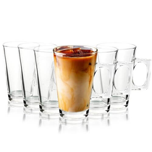 Vinsani Latte Glasses Set Of 6pcs