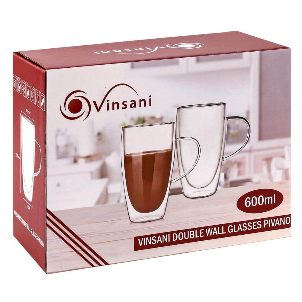 Double Wall Glasses Pivano Barware Set Of 2