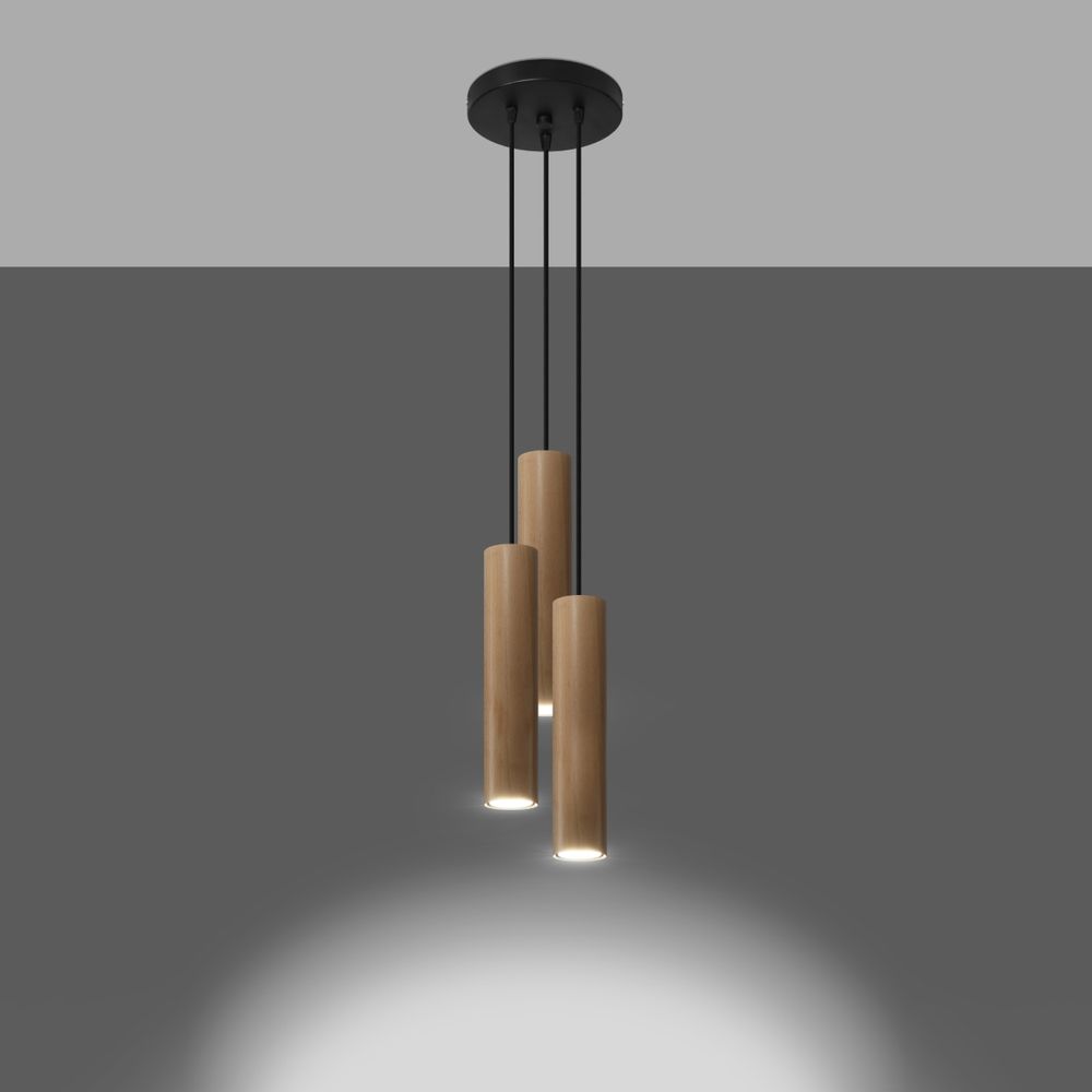 Lino Wood Scandinavian Design Pendant Lamps GU10