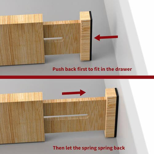 Vinsani Eco-Friendly Bamboo Drawer Dividers