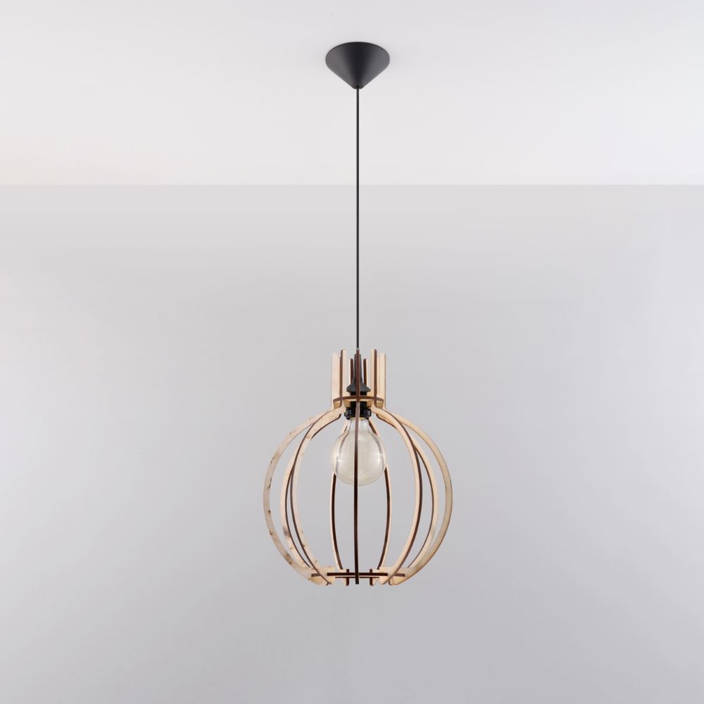 Pendant Arancia Scandinavian Design Lamp Wood E27