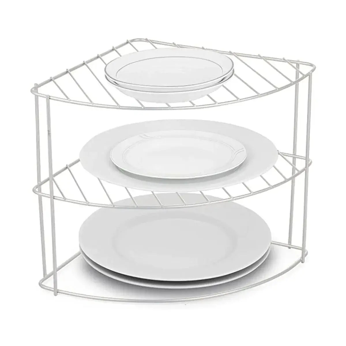 Chrome 2 Layer Corner Storage Shelf