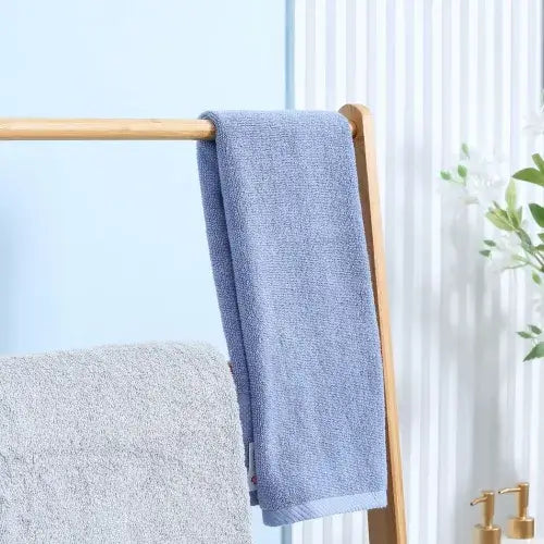 Bamboo Towel Rack Freestanding Foldable with 3 Bars and Shelves for Bathroom