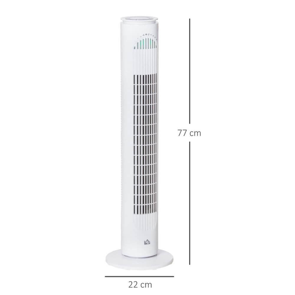 White Tower Fan, 3 Speed 3 Mode, Timer, Oscillation, Remote